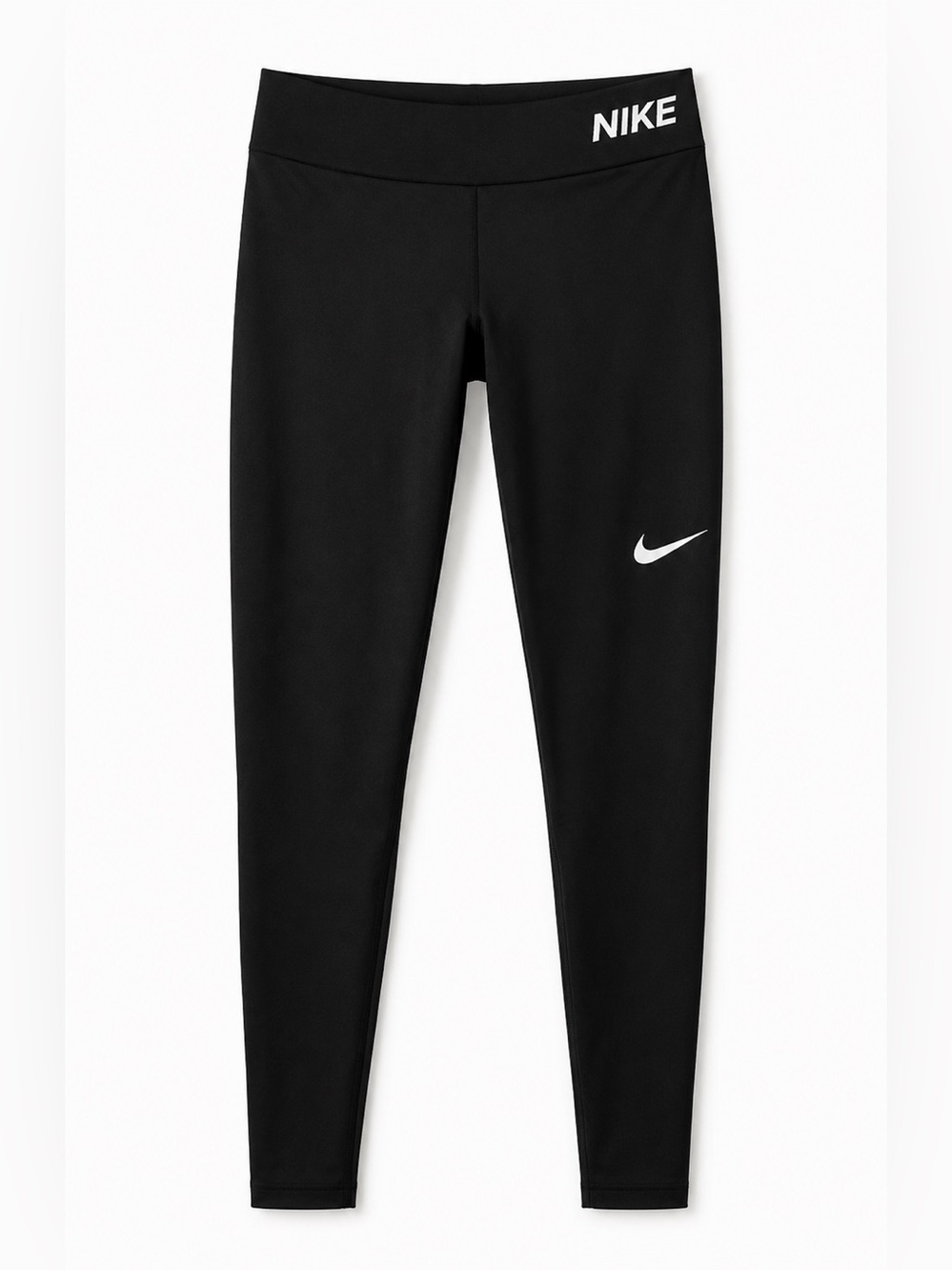 Nike Black Women's Training Leggings with White Swoosh